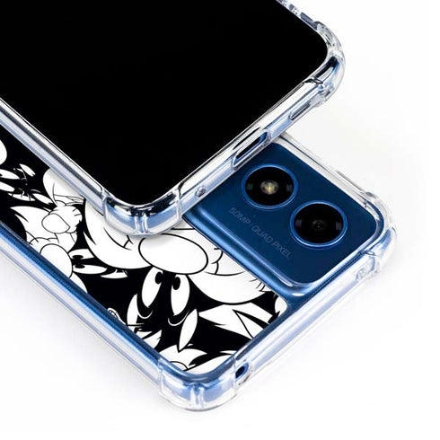 Looney Tunes Sylvester Super Sized Pattern Moto G 5G (2024) Clear Case